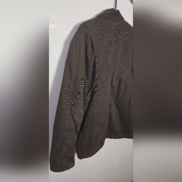 Wolverine Brown Insulated Coat Button Up Collard Size Medium - Picture 13 of 16